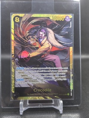 One Piece Crocodile OP14-120 SEC Gold Foil The Azure Sea s Seven