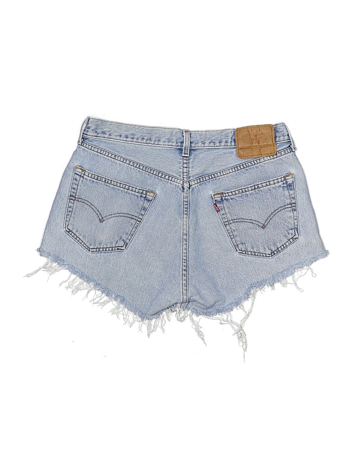 Levi's Women Blue Denim Shorts 24W thumbnail 2