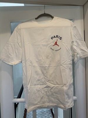 Nike Jordan PSG Paris Saint Germain Jumpman T Shirt White Mens Small Soccer