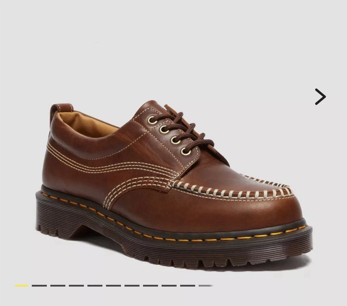 VTG Dr. Martens Shoes Oxfords Preppy Brown Leather Lace Up Mens Casual Comfort 8 Dr. Martens 11200 Mens Brown Leather Lace up Oxford Shoes  main image 4
