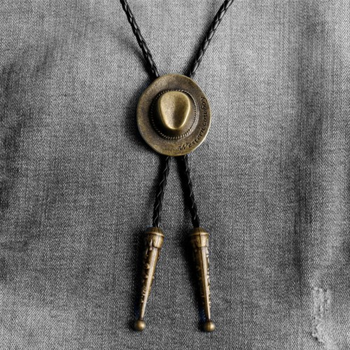 Cowboy Hat Mens Bolo Tie Wedding 