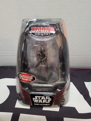 Boba Fett 2005 Die Cast STAR WARS Titanium Series NEW MIB D1