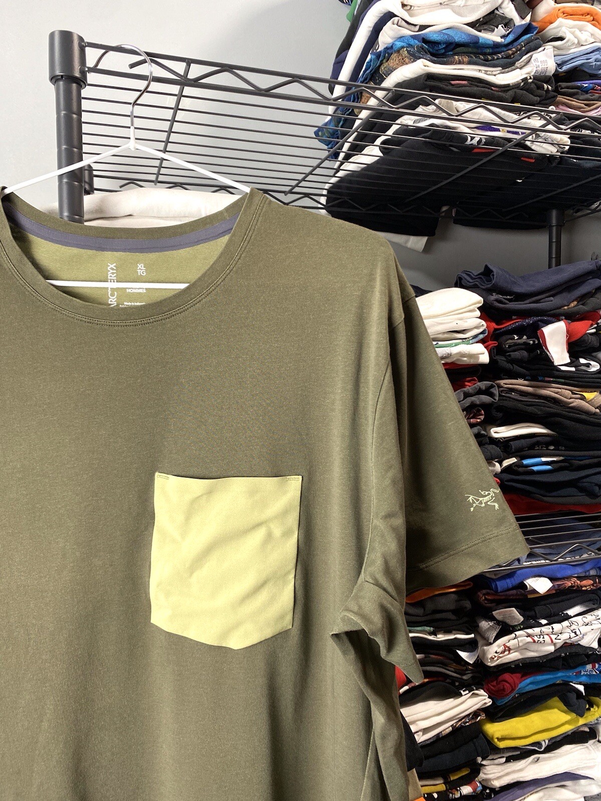 ARC'TERYX T shirt Arc’teryx con tasca Gorpcore verde taglia XL
