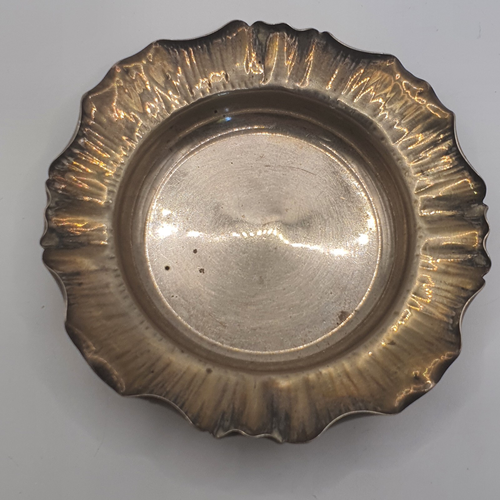 Antique Birmingham 1889 Solid Sterling Silver Dish 36g, s4