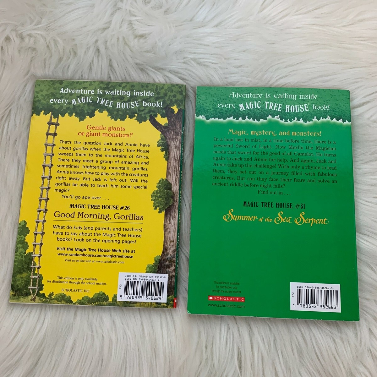 Magic Tree House Books #26 Good Morning Gorillas #31 Summer of the