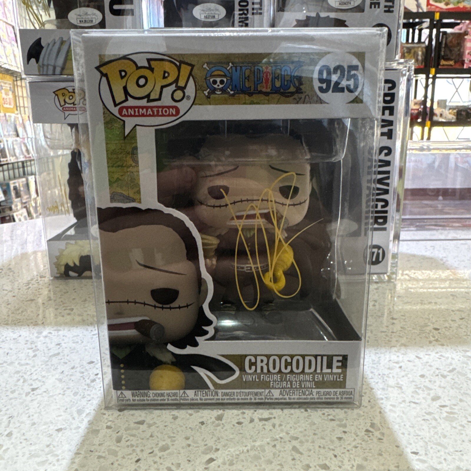 Crocodile Signed Funko Pop One Piece Autograph John Swasey Anime JSA COA