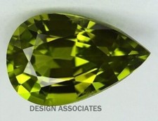 PERIDOT 5 x 3 MM PEAR CUT ALL NATURAL 2 PIECE SET A-41