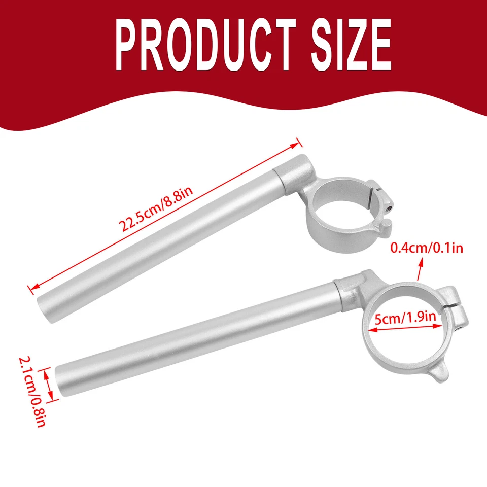 Manillar manillar clip apto para Suzuki GSXR600 GSXR750 2006-2010 plateado Foto 2 de 4