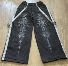 Vintage 90s Rare Reflective Bondage Pants Dead Threads Tripp NYC Size Medium