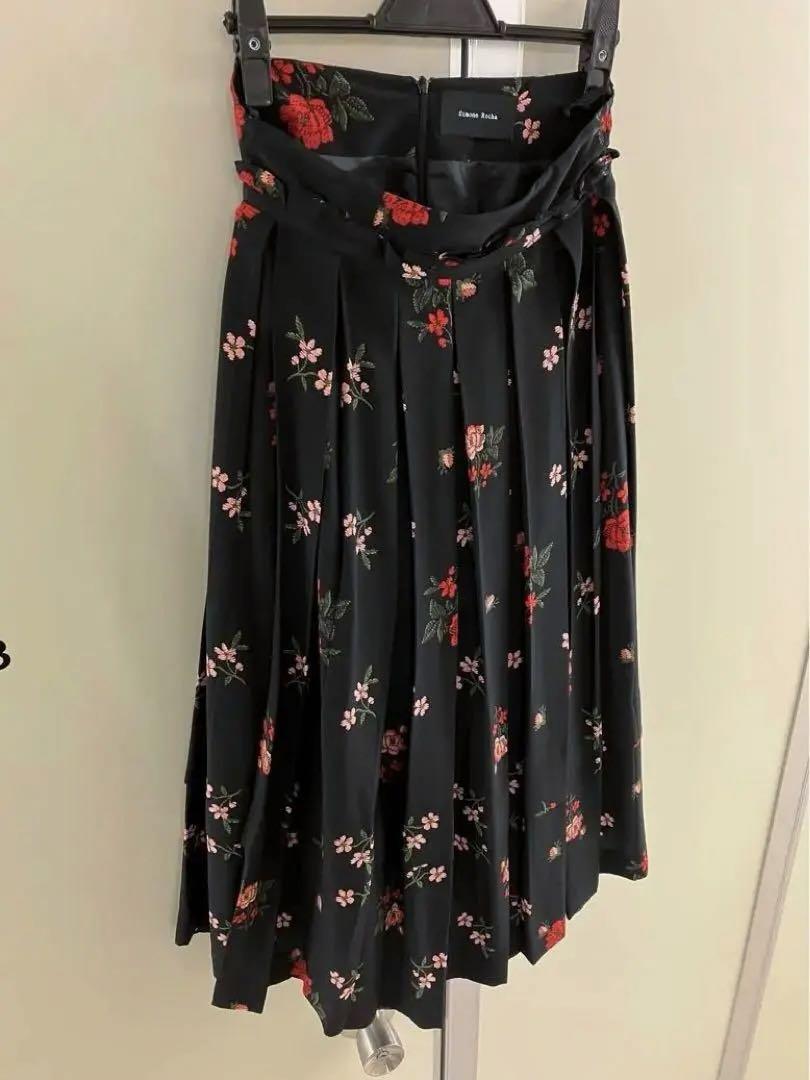 Simone Rocha】 SILK Floral Pleated Skirt 【公式通販】