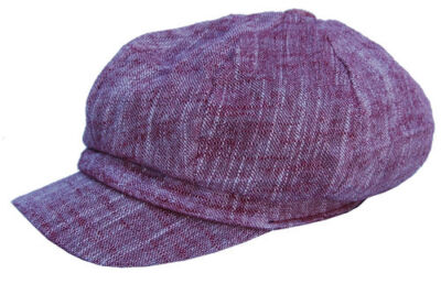 Cool4 XXL Leinen Ballonmütze Weinrot meliert Bakerboy Cap Mütze Chemo SBB08
