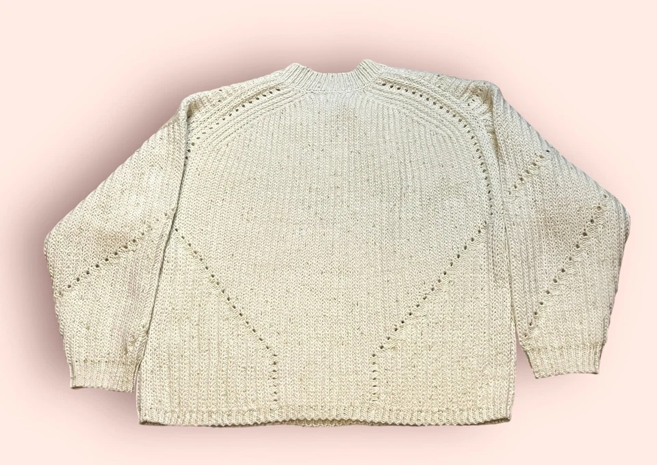 Suéter grueso tejido abierto LA MAILLE FRNCH PARIS pequeño mediano para mujer CÁLIDO Foto 3 de 4