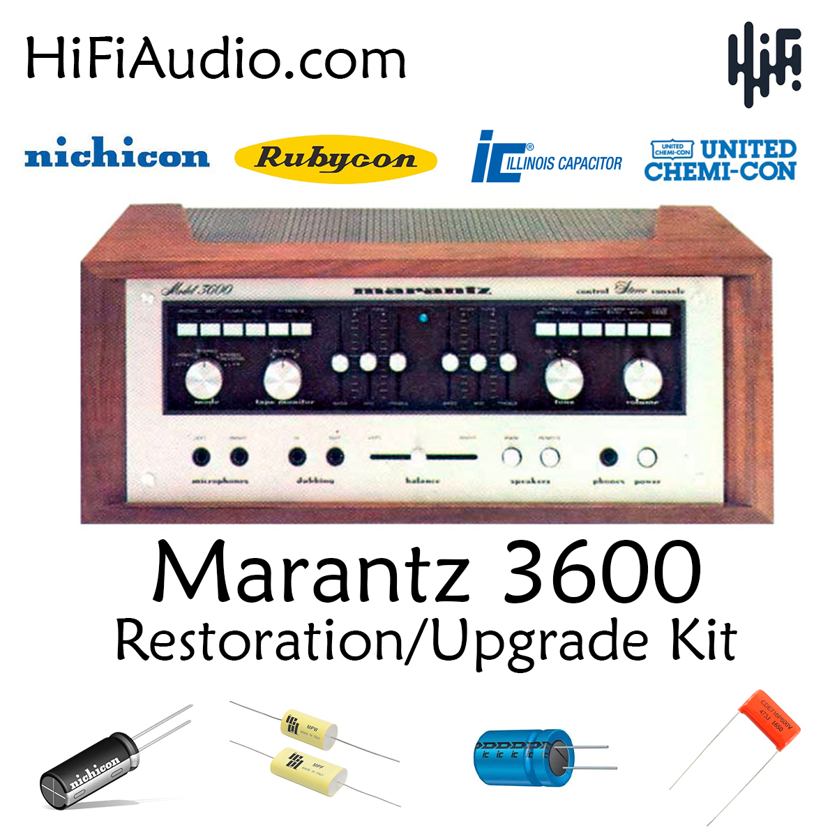 Marantz 3600 preamp rebuild restoration recap service kit