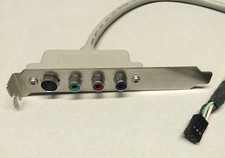 1 Stück PC-Anschluß Kabel mit 3 x Cinch Buchse und 1 x 4-pol. Mini-DIN Buchse