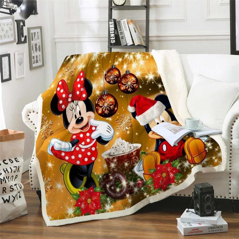 Soft Warm Cartoon Mouse Blanket Throw Sofa Faux Fur Fleece Blanket Christmas  | eBay