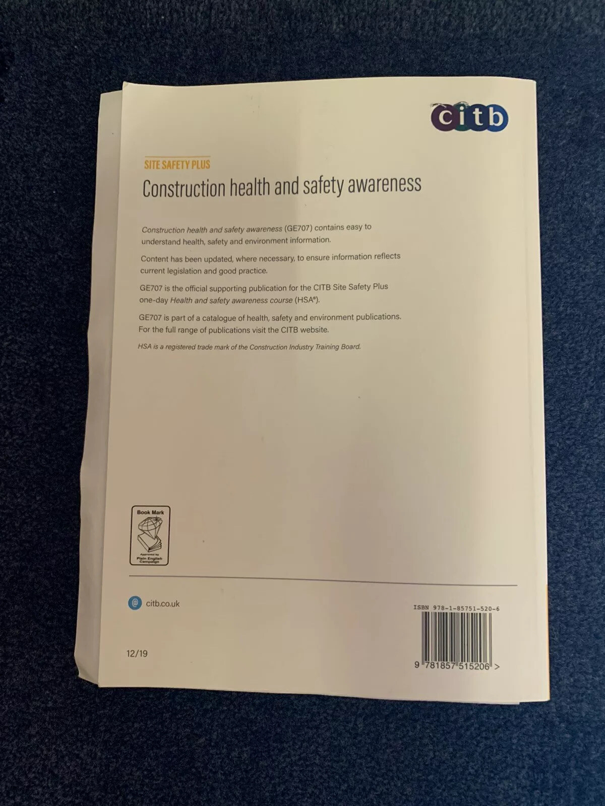 CITB Construction Health and Safety Grelly UK