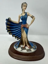 1980s Leonardo Da Vinci Collection The Charleston Art Deco Style Lady Rare