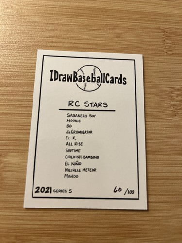 SHOHEI OHTANI Rc Stars Art Card I draw baseball cards oddball /100 - Picture 2 of 2
