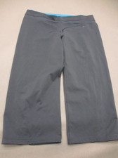 ADIDAS CLIMACOOL Size L Womens Gray Stretch Waist Pull On Crop Track Pants 772