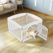 MCQ Dog Playpen Foldable Pet Pen with Door Indoor/Outdoor Puppy Customizable
