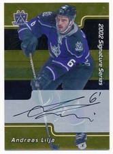 ANDREAS LILJA 2002-03 SIGNATURE GOLD #213 AUTO AUTOGRAPH MINT