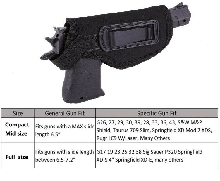 VlaMiTex IWB Fondina In Pelle Per Glock 17 19 22 23 25 26 27 31 32 33 34 37 (IWB 2 - Mod. 43 - Foto 9