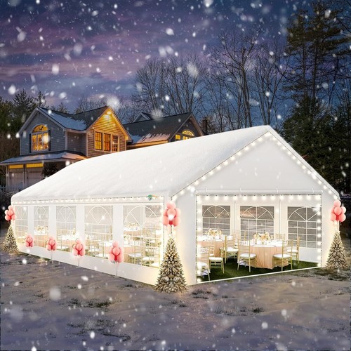 Partyzelt 3x9m - 5x10m Festzelt Pavillon Gartenzelt mit Fenstern Bierzelt weiß## - Bild 9 von 59