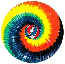 The Grateful Dead Steal Your Face Tie Dye Swirl Vinyl Sticker Laptop Decal