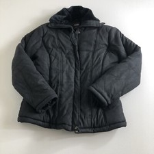 Helium Outerwear Womens Coat Fur Fleece Lined Coat Jacket Black Medium