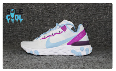 NIKE REACT ハイカットシューズ ホワイト/ブルー/ピンク　28.0 Nike React Element Psychic Blue Purple White Womens shoes sneakers