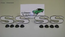 SS Fender Emblem Set 4pc 67 Camaro **In Stock** logo script letters