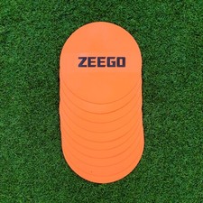 ZEEGO Rubber Flat Cones 10-Qty Training Spot Marker Football Pitch Floor Disc 8"