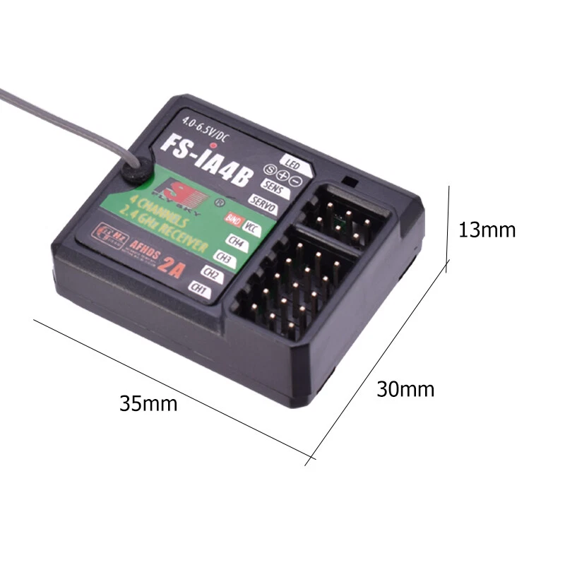 Flysky FS-iA4B 2.4G 4CH 4.0-6.5V Receiver for FS-I6 FS-I6S FS-IT4 Transmitter - Image 2 of 4