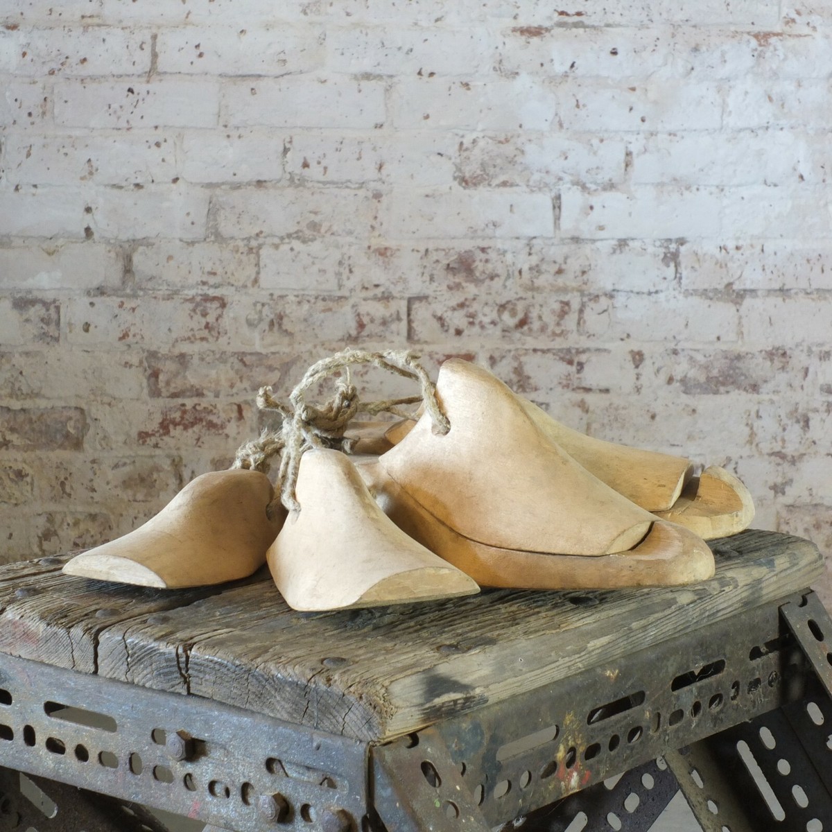 Antique Vintage Cobbers Wooden Shoe Mold Last Shoe Makers Mould