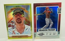 NICK CASTELLANOS 2021 Contenders Optic BLUE PRIZM /99, 2019 Optic Lime Free Ship