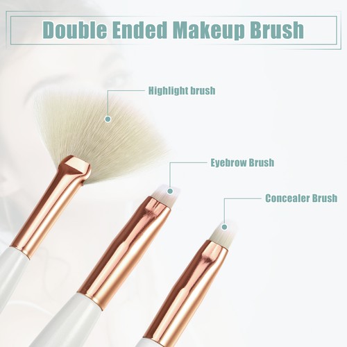 3 Stück Make-up Pinsel Satz Gesichts Concealer Pinsel Lidschatten Wischpinsel - Bild 6 von 7