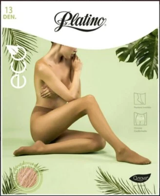 Platino Eco 13 Den Sheer to Waist Matte Wide Waistband Pantyhose ECO Friendly - Image 1 of 4