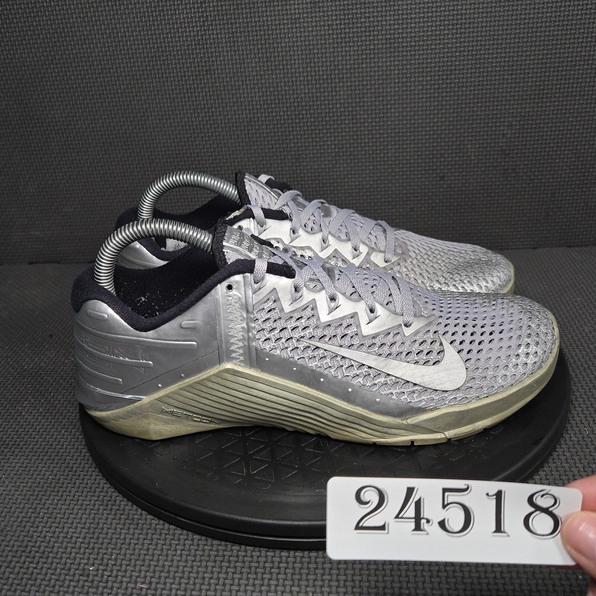 NIKE Metcon 6 Silver Mesh Training Shoes Sneakers Mens Sz 10.5 Nike Metcon 6 Mens - 101 main image 4