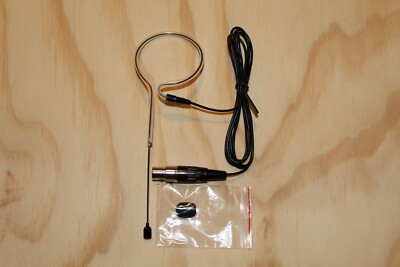 Black Single Earhook Headset Microphone for Shure Wireless-TA4F 4pin mini XLR