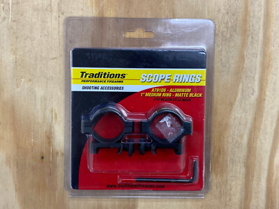 Traditions Scope Rings med medium A791DS 1'' black Picatinney Weaver mount