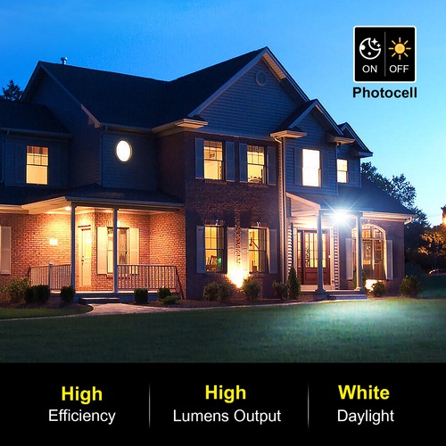 80Watt 9600LM LED Yard Light Dusk to Dawn Photocell Outdoor Security Area Light - Picture 3 of 10