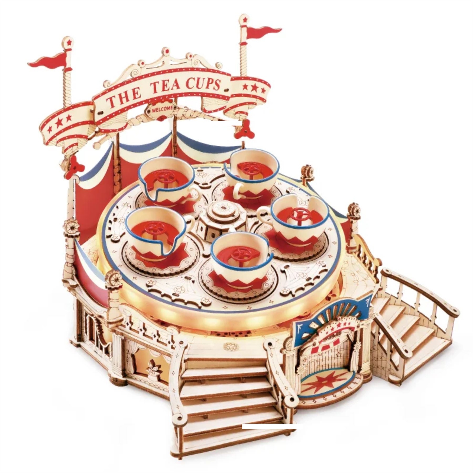Robotime ROKR Tilt-A-Whirl Wooden 3D DIY Model Kit Gift Teenage / Adult