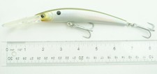 Deep Diving Plug Hard Bait for Trolling or Casting Green/Silver Dot Lipped Plug