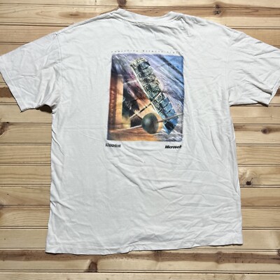 Vintage 90s Kingston Technology Computing Without Limits Microsoft Shirt Size XL