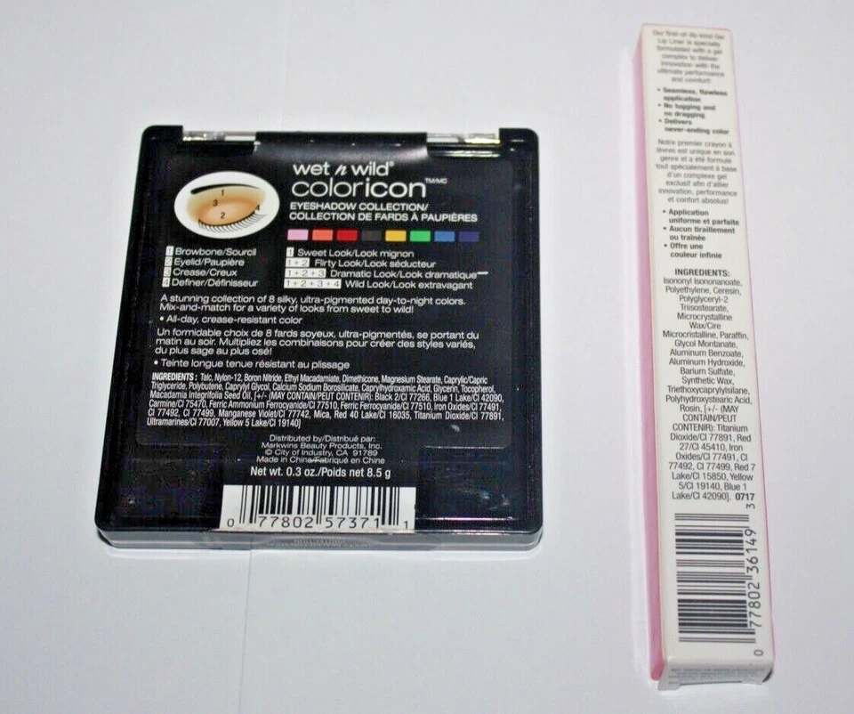 Wet n Wild ColorIcon Eyeshadow Collection 737A + Gel Lip Liner 660A Lot of 2 New - Image 2 of 2