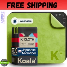 Koala Lens Cleaning Cloth | Japanese Microfiber | Glasses Cleaning Cloths Pack 6