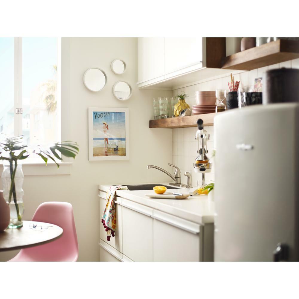 MOEN Adler Single-Handle Low Arc Standard Kitchen Faucet with Side Sprayer