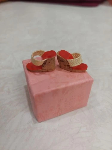 Vintage Barbie Picnic Set Mattel #967 Cork Wedge Shoes