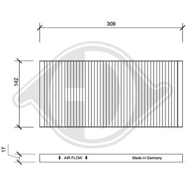1X Filter Innenraumluft Diederichs DCI0016 Diederichs Climate FüR Fiat Lancia-image