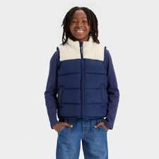Boys' Puffer Vests - Cat Jack Blue XS